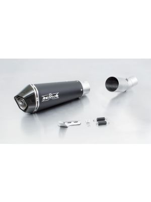 HYPERCONE, slip on (muffler with connecting tube no cat) for Ducati Monster 797, stainless steel black, 65 mm, without homologation