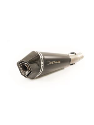 HYPERCONE, Slip on (muffler with connecting tube) no cat., stainless steel black, NO (EC-) APPROVAL, 65 mm