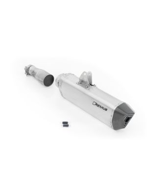 BLACK HAWK, slip on (muffler with connecting tube) for HUSQVARNA 701 Enduro and 701 Supermoto, stainless steel matt,  incl. EC homologation