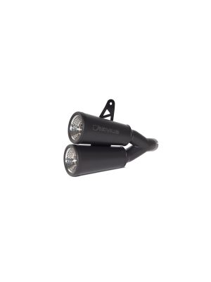 REMUS Vertical: RACING Slip On (silencer with removable sound insert), stainless steel black, NO (EEC-) APPROVAL
