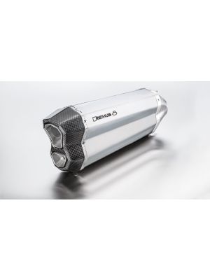 REMUS 8, RACING slip on sport exhaust system with removable sound insert incl. CARBON heat protecting shield for BMW R 1200 R/RS, stainless steel matt, 65mm, without EC homologation