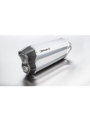 REMUS 8, slip on (muffler incl. connecting tube) with heat protecting shield for KTM Super Adventure, stainless steel matt, 54mm, incl. EC homologation