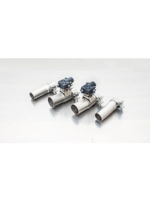 Outlet tubes for Mercedes C63 AMG COUPE & CABRIO with integrated valve system, suitable for the original exhaust outlets