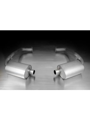 Racing sportexhaust system left/right, Cat-back from front catalytic convertors, no secondary catalytic convertors, without homologation