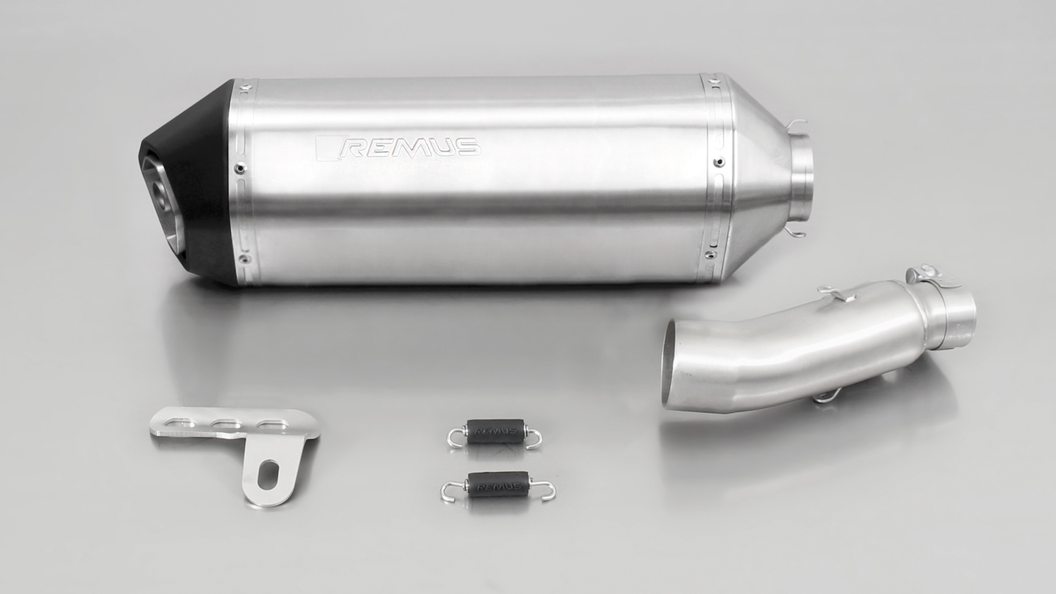 OKAMI, slip on (muffler with connecting tube) for HONDA NC 750 X/S,  stainless steel matt, 54 mm, incl. EC homologation